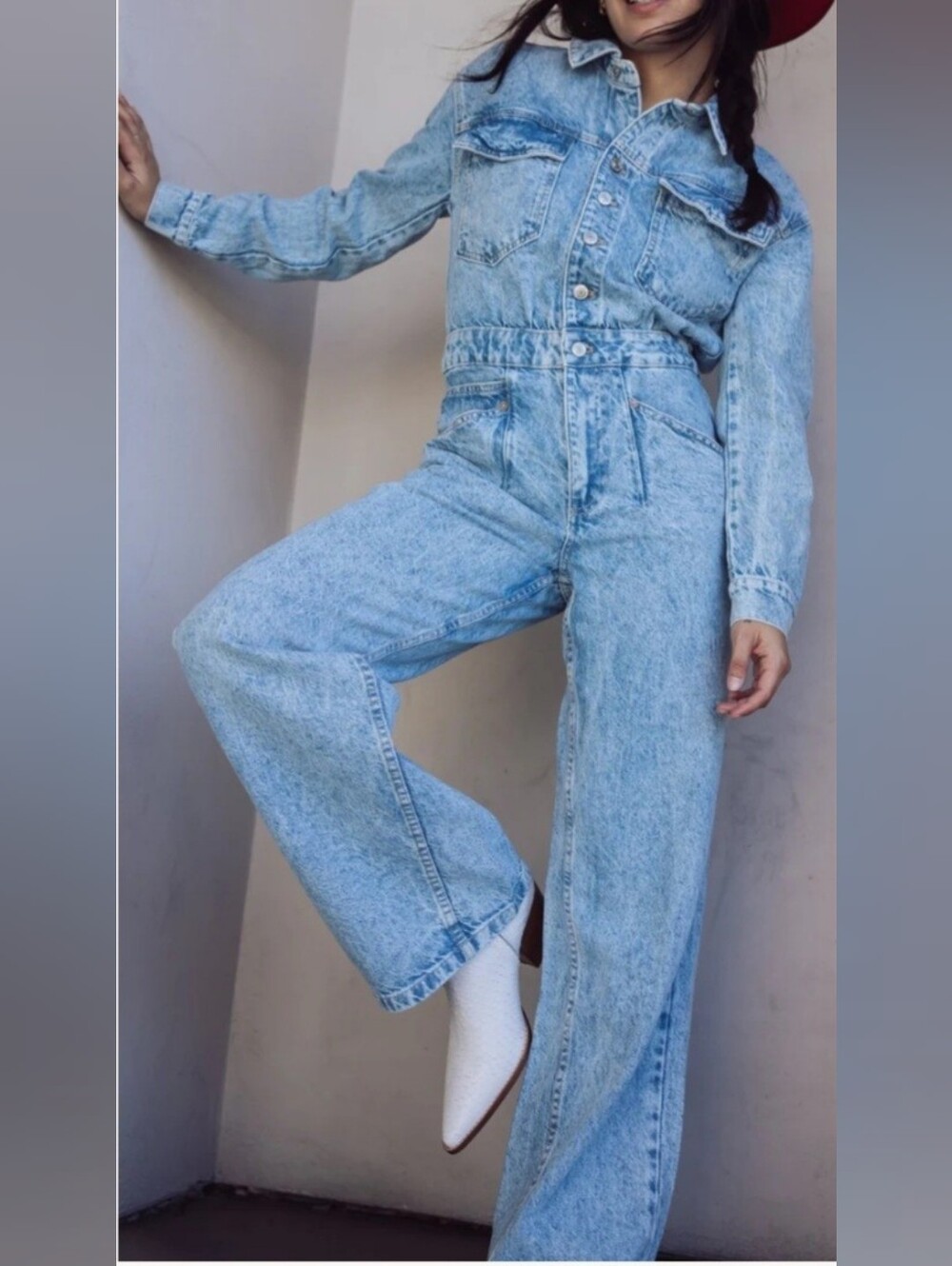 Universal Thread Light Blue Denim Jumpsuit